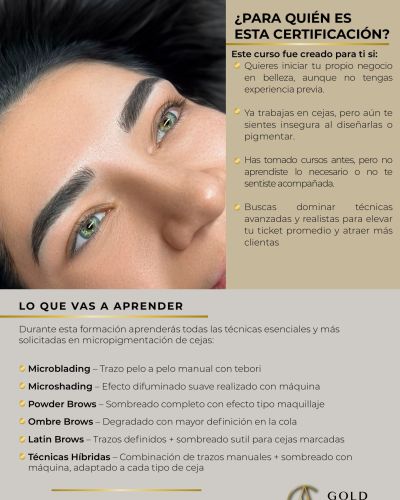 CERTIFICACIÓN ONLINE GOLD BROWS EXPERT ONLINE